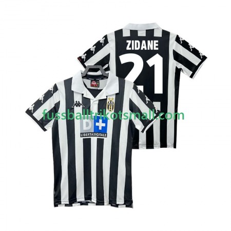Fußballtrikots Juventus ZIDANE 21 1999 2000 Retro Kurzarm Heimtrikotsatz kaufen